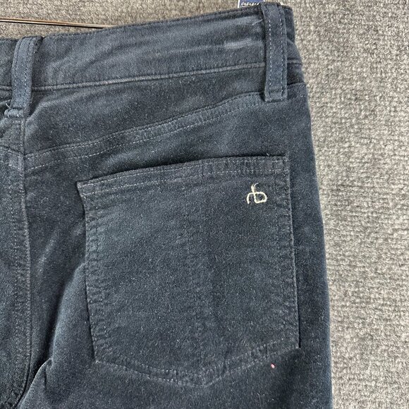 Rag & Bone Jean Womens 26 Navy Velvet Skinny 5 Pocket Style Zip Ankle Stretch - Picture 9 of 9